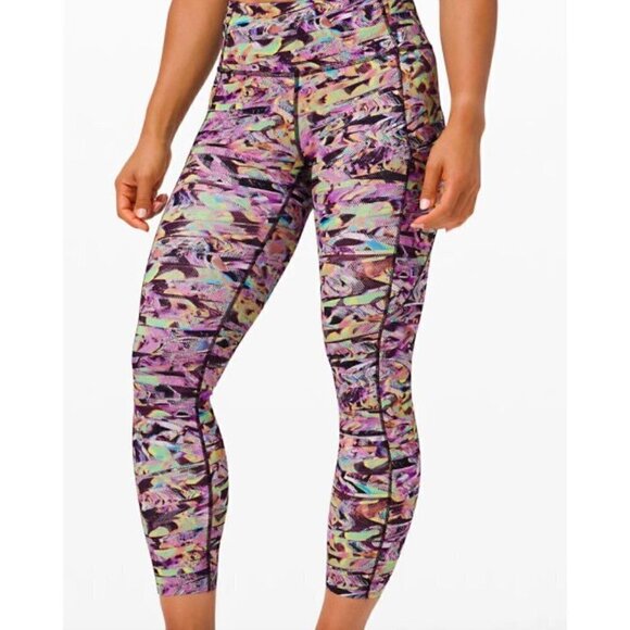 LULULEMON Size 6 Fast and Free Tight II 25" Seawheeze 2020 Super Sonic Alpine - Picture 2 of 11